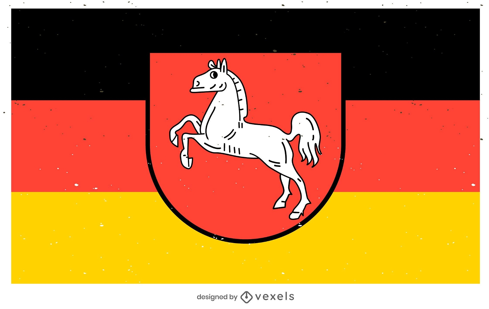 Dise?o de la bandera del estado de Niedersachsen