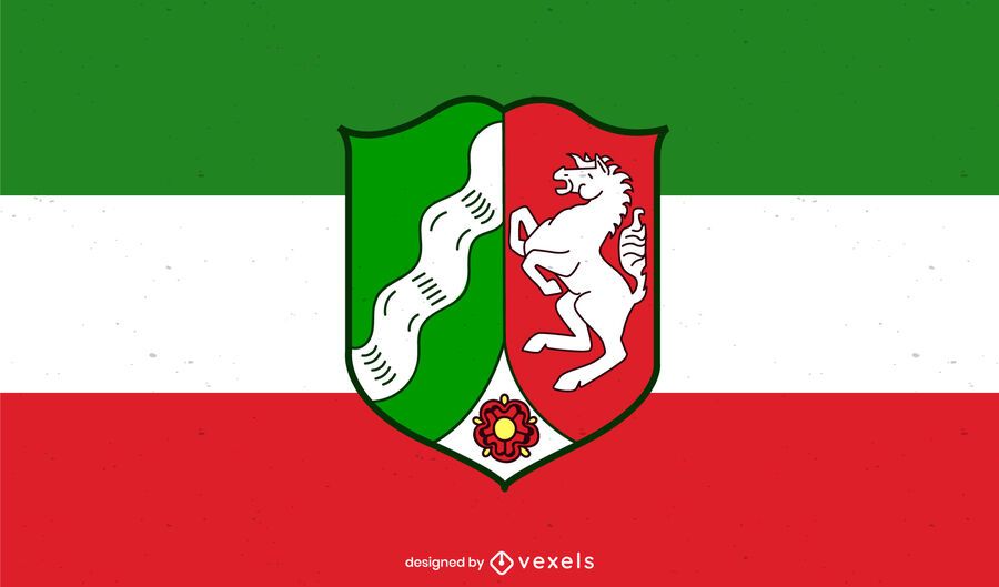 Download Nordrhein-Westfalen State Flag Design - Vector Download