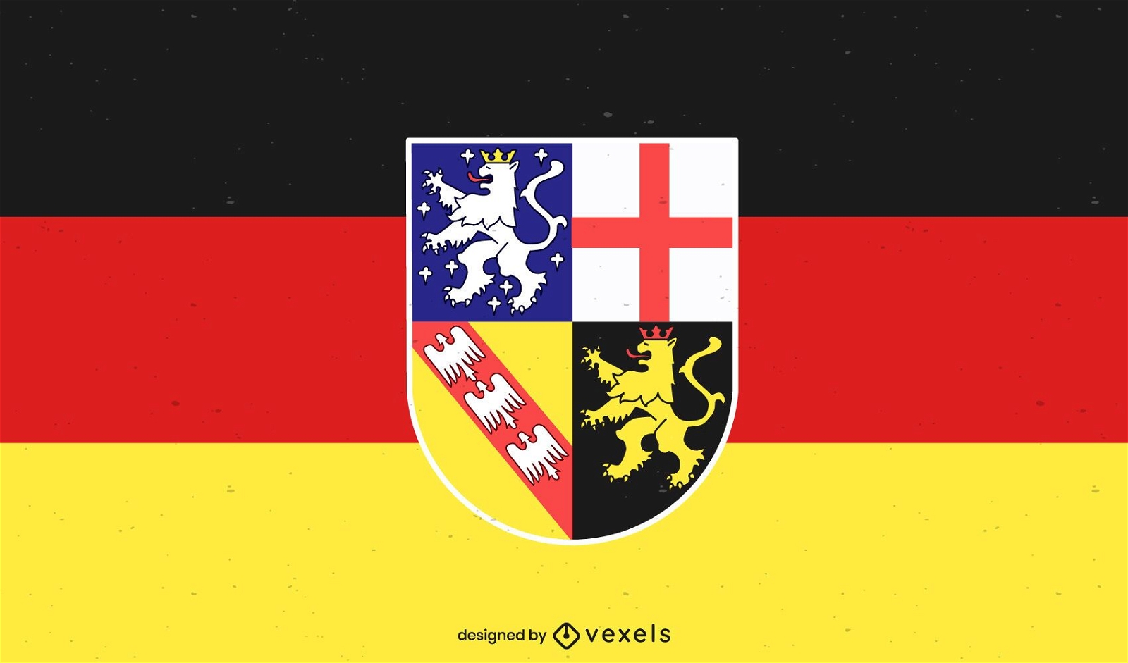 Saarland Staatsflagge Design