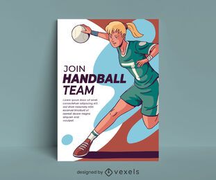 Diseño de carteles del equipo de balonmano Diseño de carteles del equipo de balonmano