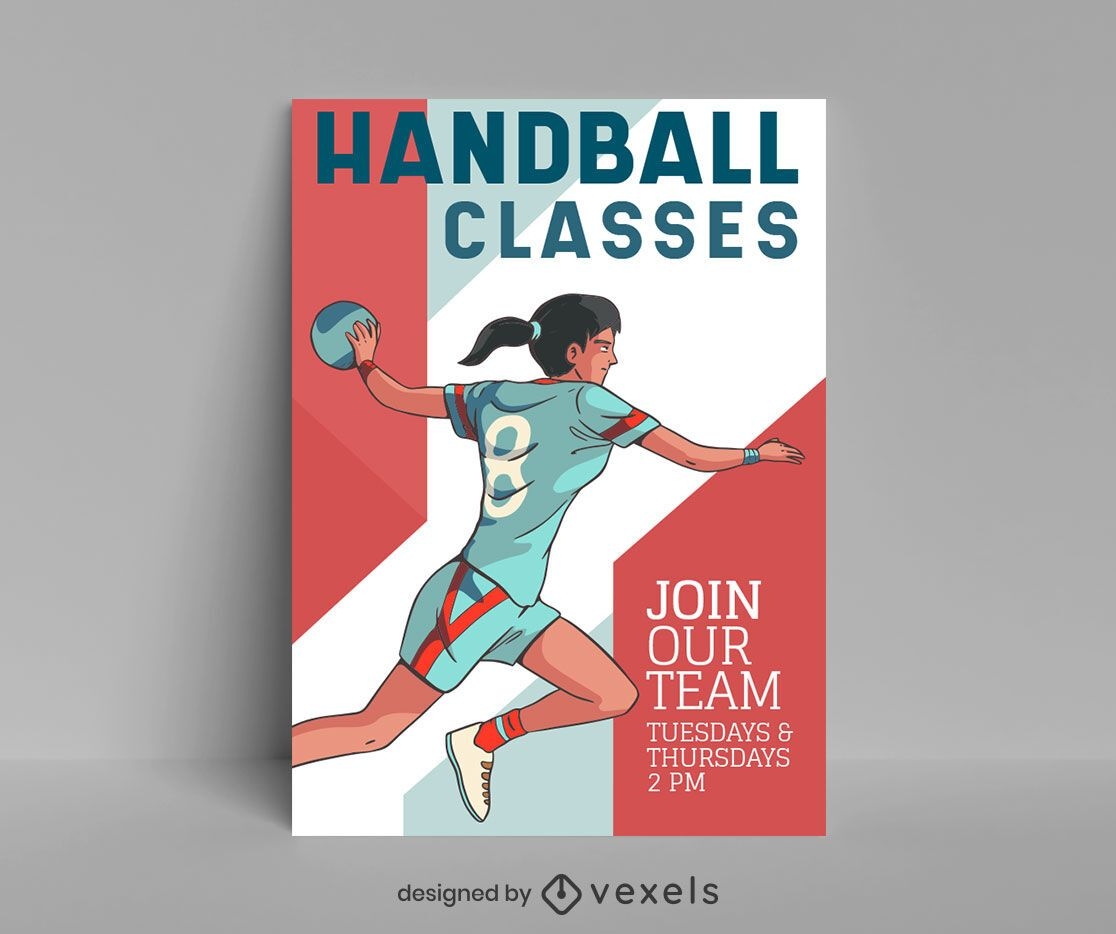 Handball classes poster design