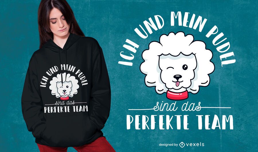 Poodle german quote t-shirt design Poodle german quote t-shirt design