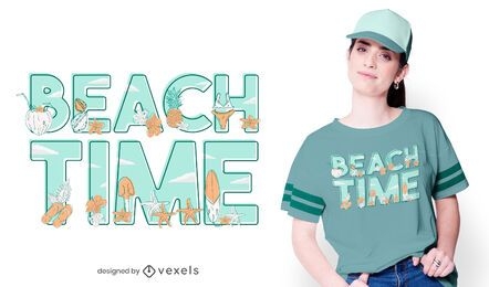 Beach time t-shirt design