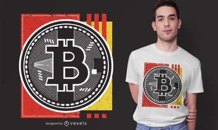 Diseño de camiseta abstracta de Bitcoin Diseño de camiseta abstracta de Bitcoin