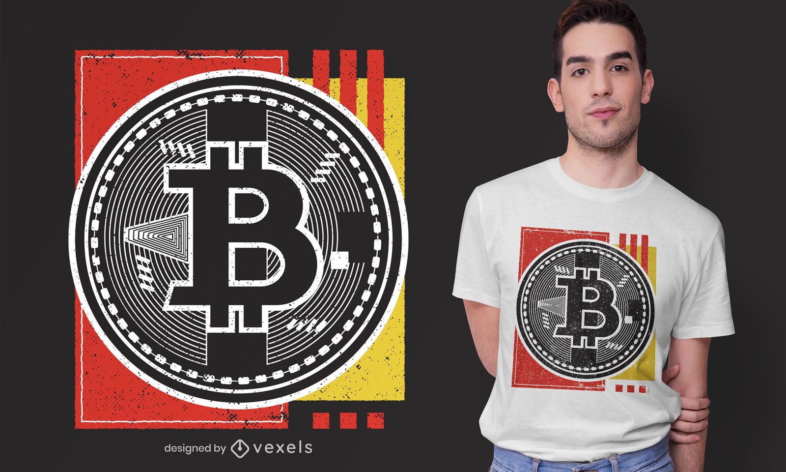 Diseño de camiseta abstracta criptográfica