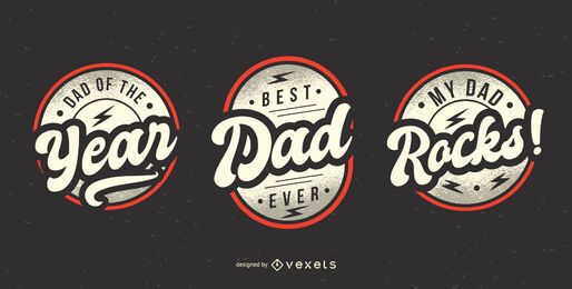 Paquete de insignias del día del padre Paquete de insignias del día del padre