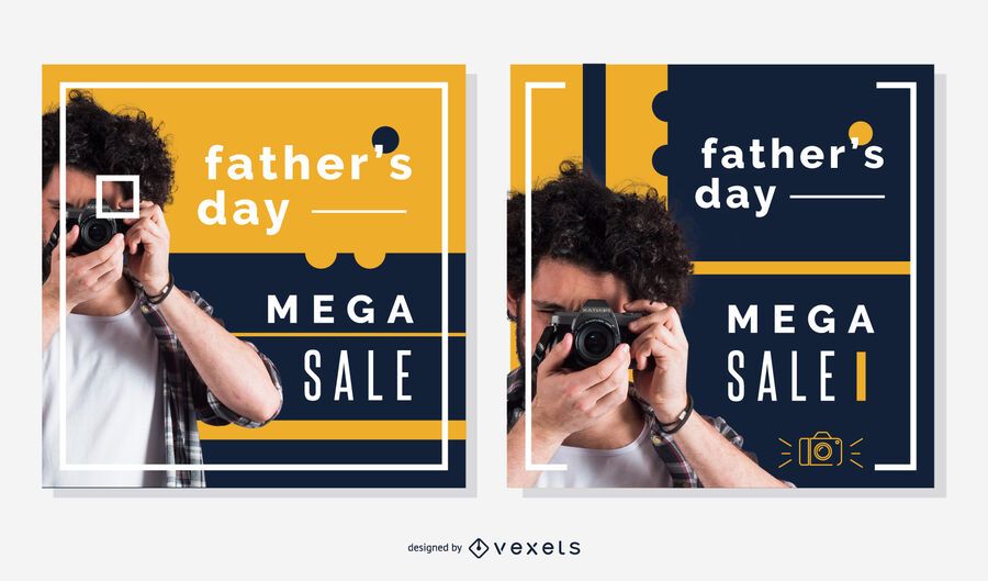 Paquete de pancartas cuadradas del día del padre Paquete de pancartas cuadradas del día del padre