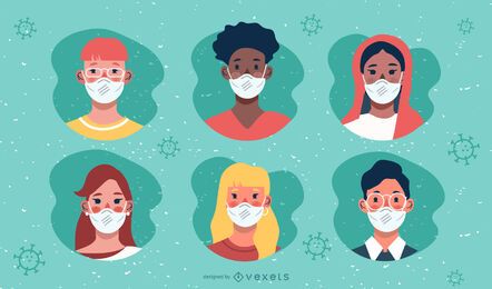 Coronavirus Character Design Pack