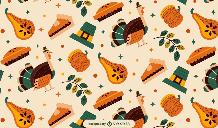 Thanksgiving elements pattern design Thanksgiving elements pattern design