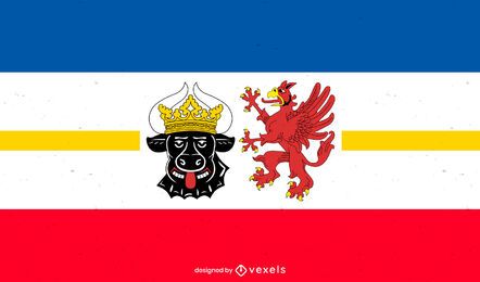 Diseño de la bandera del estado de Mecklemburgo-Pomerania Occidental Diseño de la bandera del estado de Mecklemburgo-Pomerania Occidental