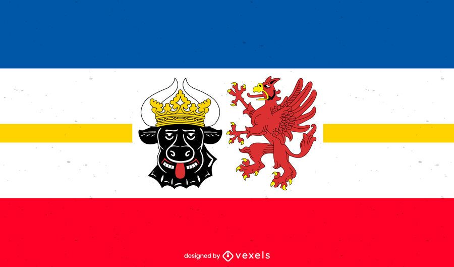 Diseño de la bandera del estado de Mecklenburg-Vorpommern Diseño de la bandera del estado de Mecklenburg-Vorpommern