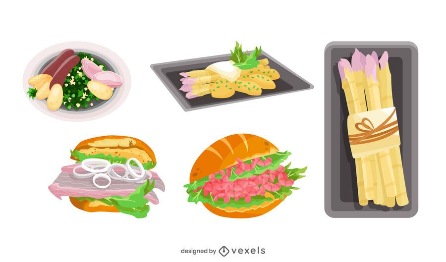 Paquete de ilustración de comida alemana Paquete de ilustración de comida alemana