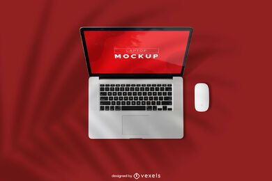 Laptop and mouse mockup design Laptop and mouse mockup design
