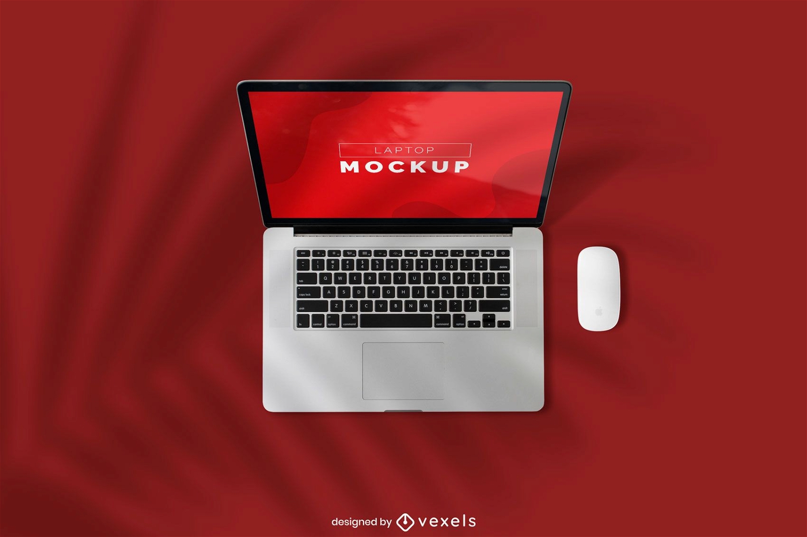 Laptop and mouse mockup design 