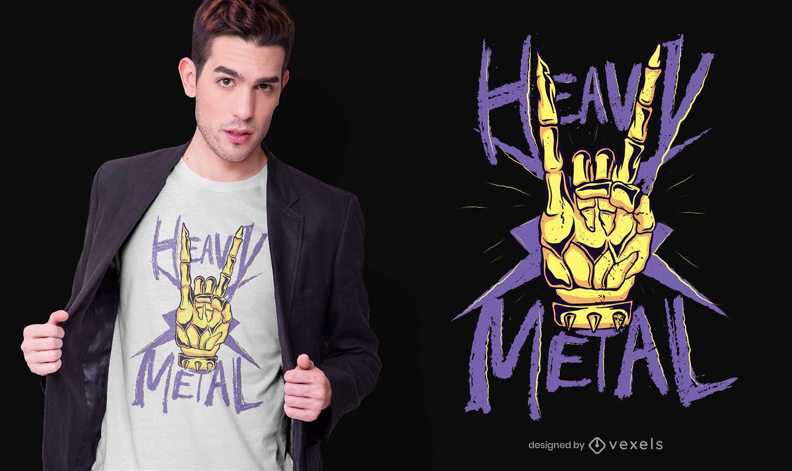 Design de camiseta de metal pesado