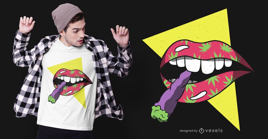 Diseño de camiseta conjunta de labios Diseño de camiseta conjunta de labios