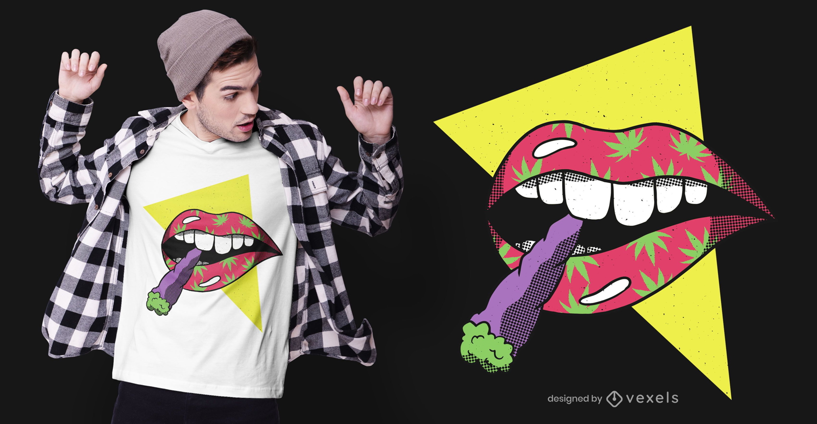 Lippen-Gelenk-T-Shirt-Design