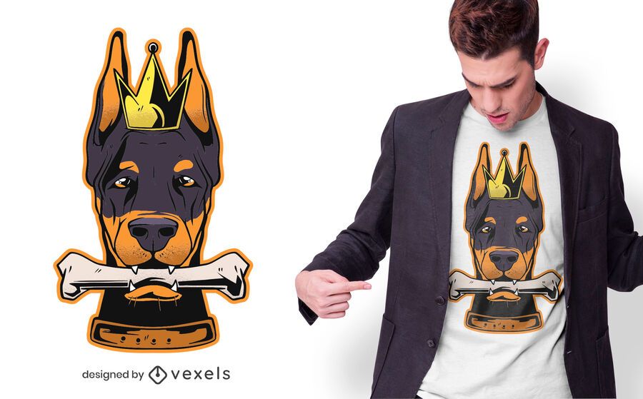 Dobermann König T-Shirt Design Dobermann König T-Shirt Design