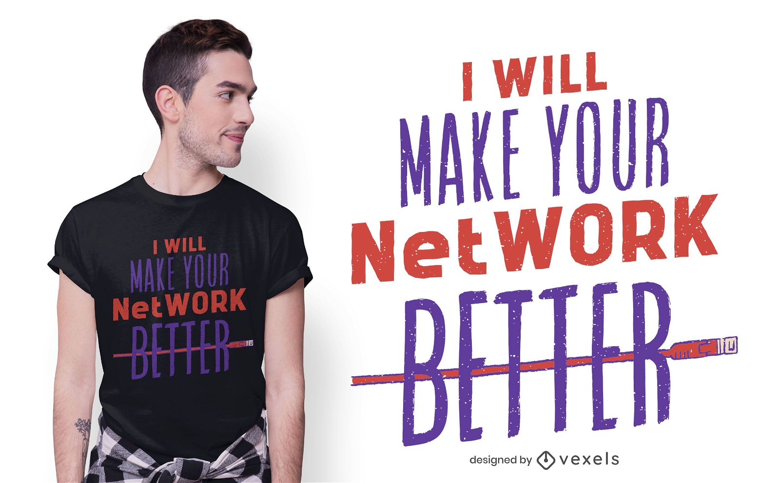 Netzwerk besseres T-Shirt Design