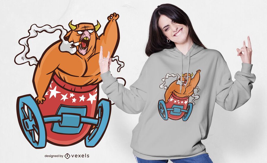 Diseño de camiseta de bull cannon Diseño de camiseta de bull cannon