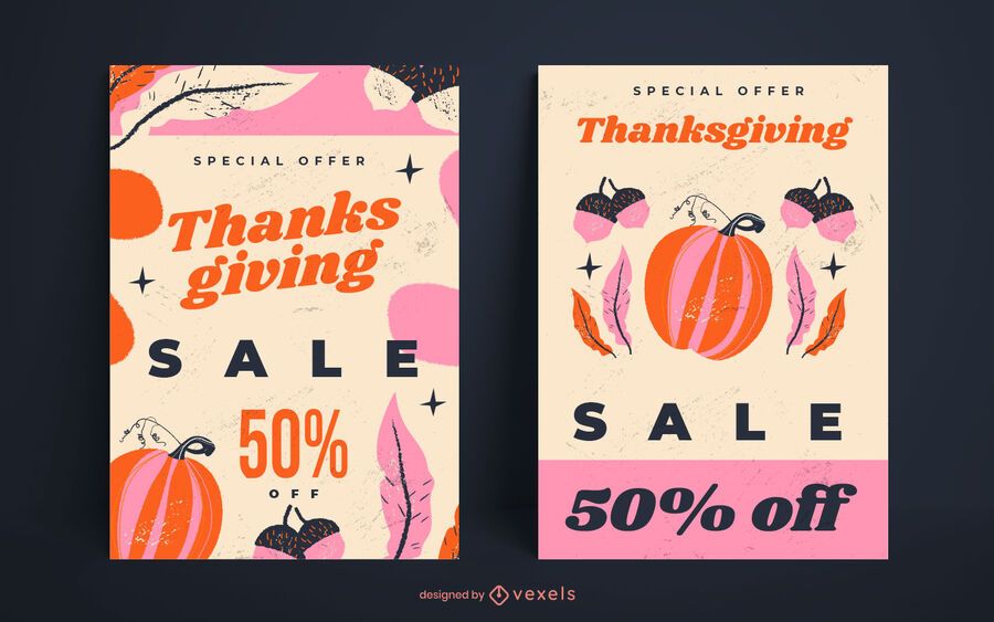 Thanksgiving Sale Poster Pack Thanksgiving Sale Poster Pack