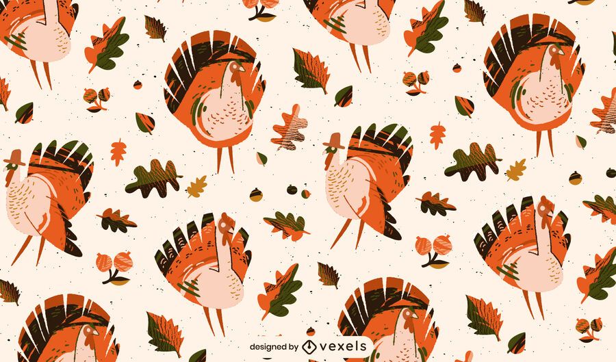 Thanksgiving Turkey Tileable Pattern Thanksgiving Turkey Tileable Pattern