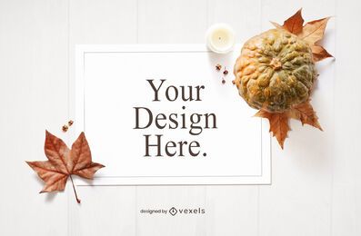 Thanksgiving card mockup composition Thanksgiving card mockup composition