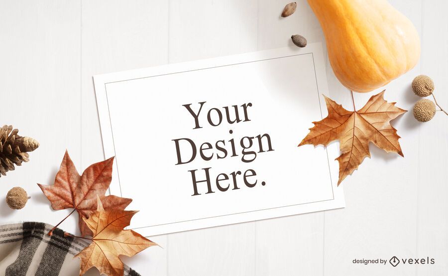 Card thanksgiving mockup composition Card thanksgiving mockup composition