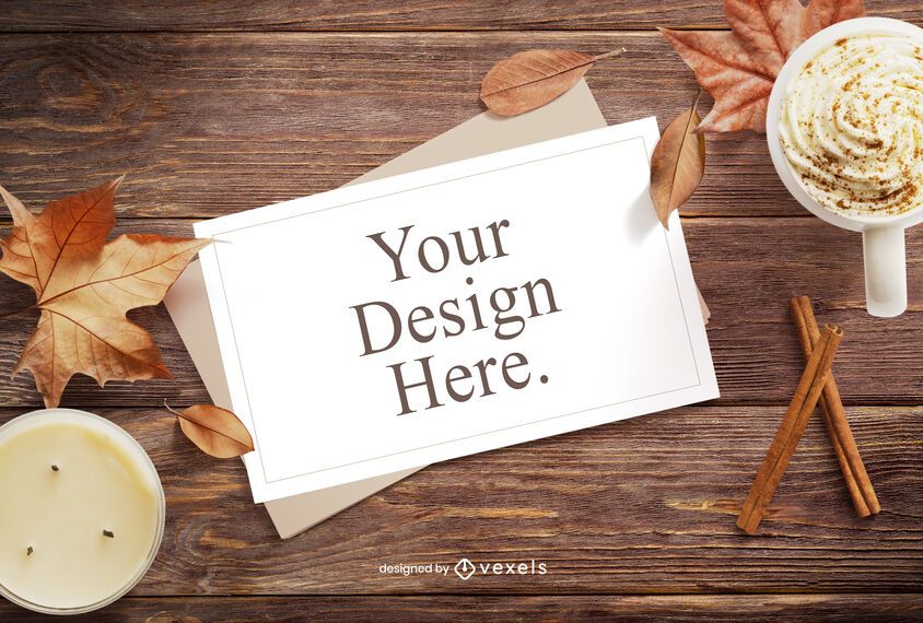 Paper thanksgiving mockup composition Paper thanksgiving mockup composition