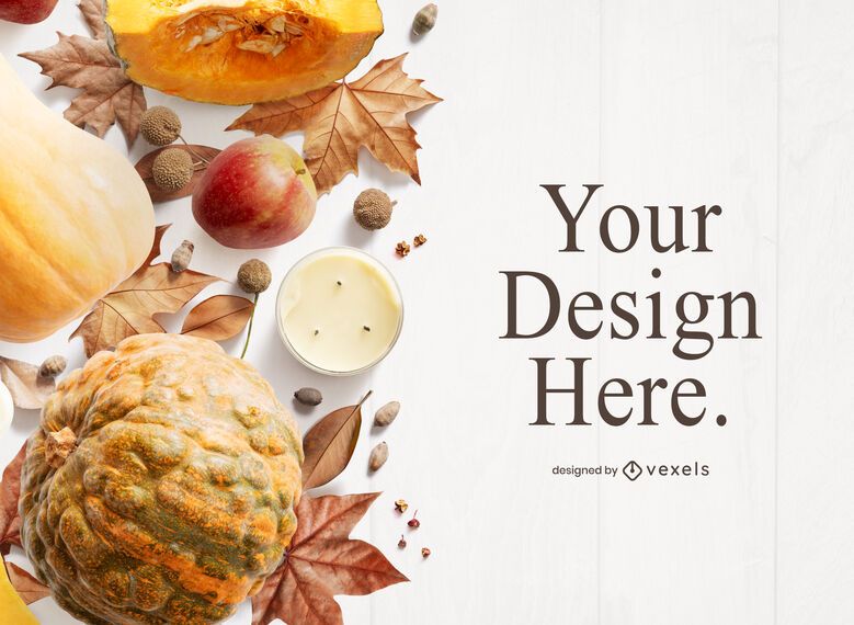 Autumn thanksgiving mockup composition Autumn thanksgiving mockup composition