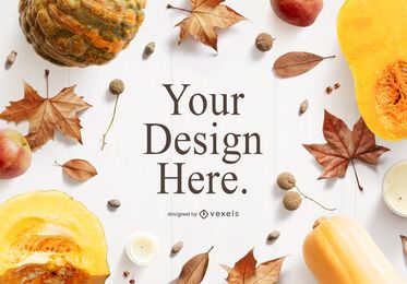Fall thanksgiving mockup composition Fall thanksgiving mockup composition