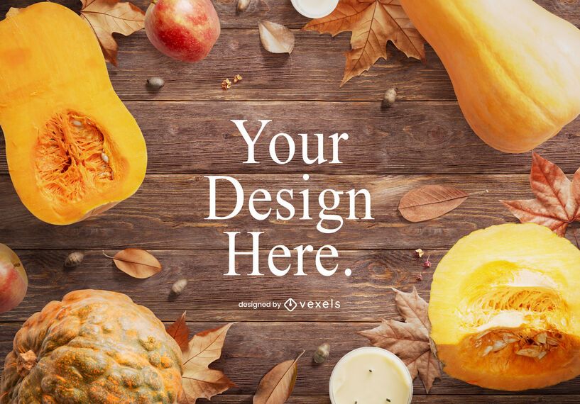 Autumn food mockup composition Autumn food mockup composition