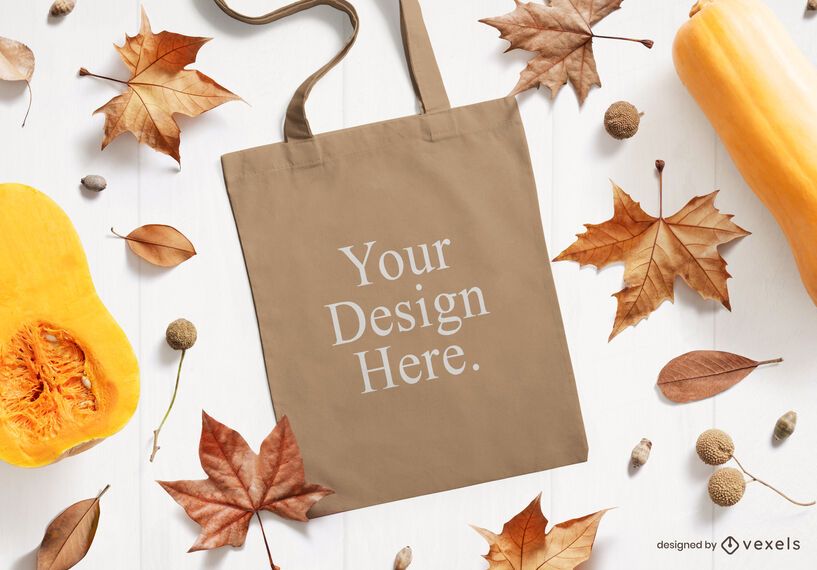Thanksgiving tote bag mockup composition Thanksgiving tote bag mockup composition
