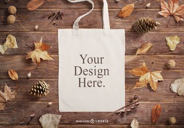 Herbst-Einkaufstaschen-Modellzusammensetzung