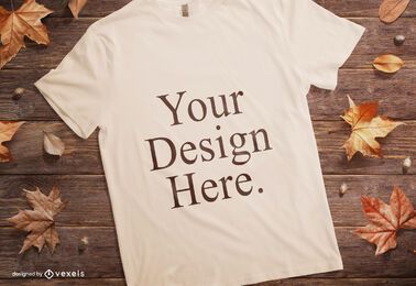 Autumn t-shirt mockup composition Autumn t-shirt mockup composition