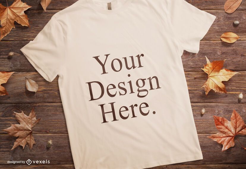 Autumn t-shirt mockup composition Autumn t-shirt mockup composition