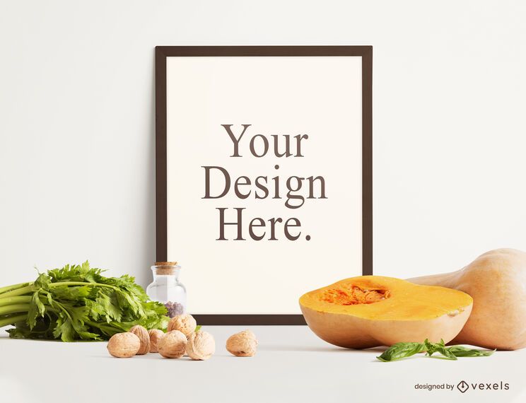 Autumn food frame mockup composition Autumn food frame mockup composition