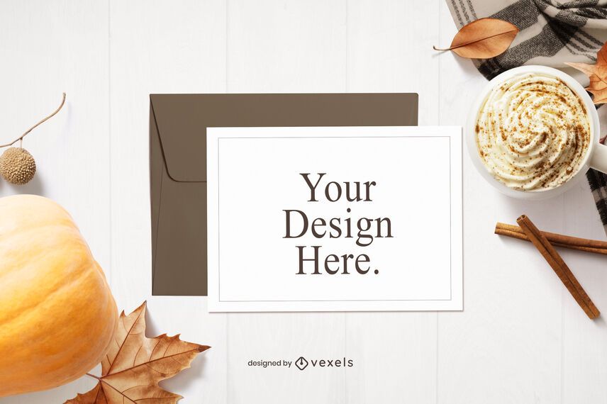Thanksgiving greeting card mockup composition Thanksgiving greeting card mockup composition