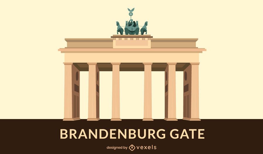 Diseño plano de la puerta de Brandenburgo Diseño plano de la puerta de Brandenburgo