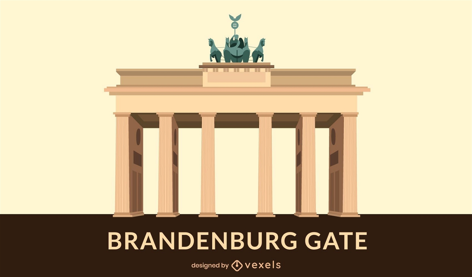 Dise?o plano de la puerta de Brandenburgo