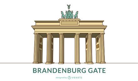 Farbiges Brandenburger Tor Design