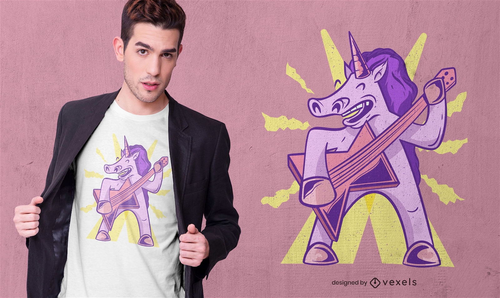 Design de camiseta Unicorn Rocker