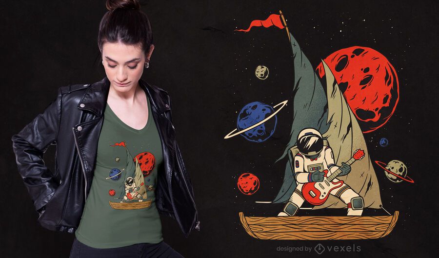 Astronaut Drifter T-shirt Design Astronaut Drifter T-shirt Design