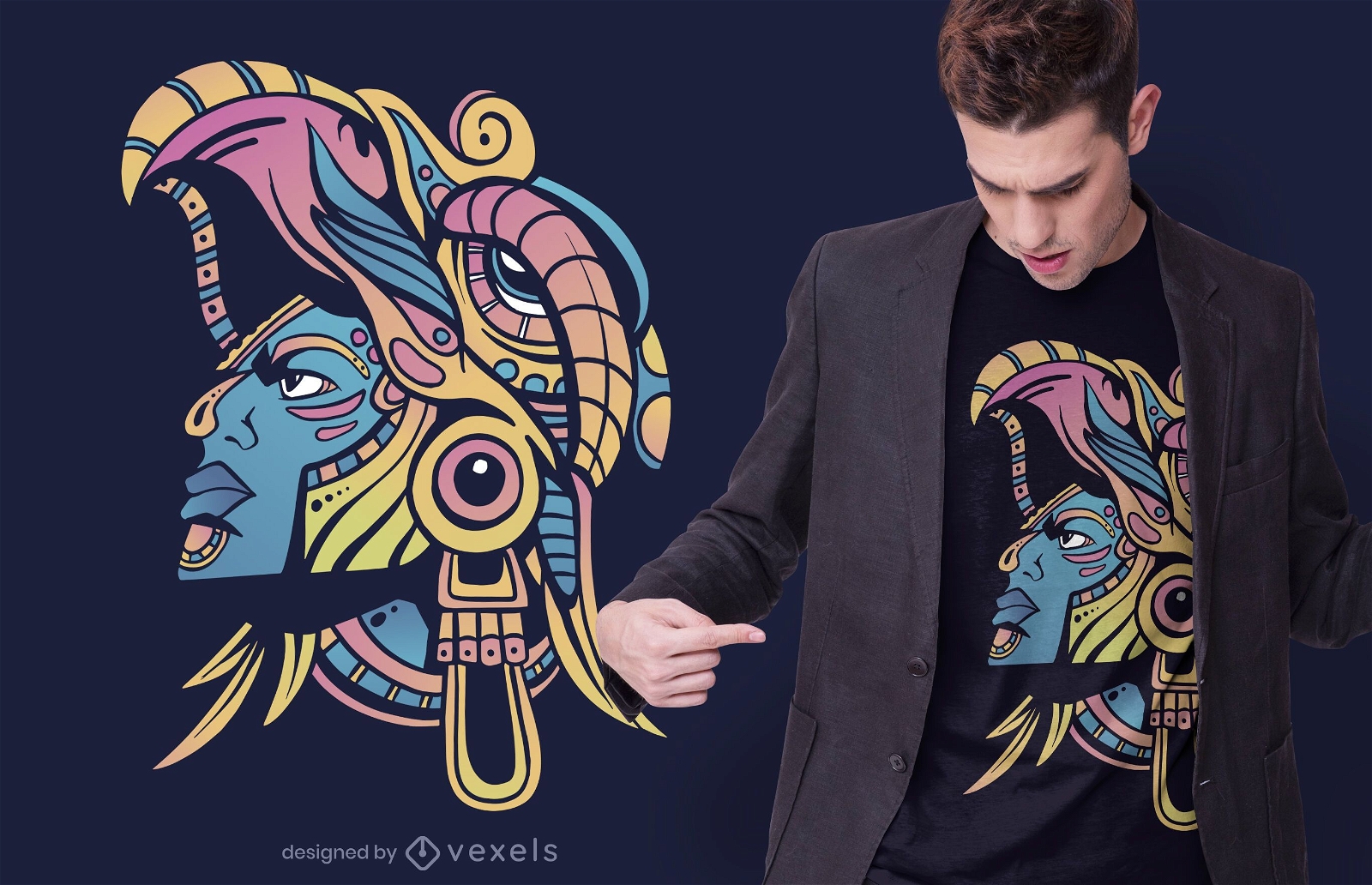 Huichol Warrior T-shirt Design
