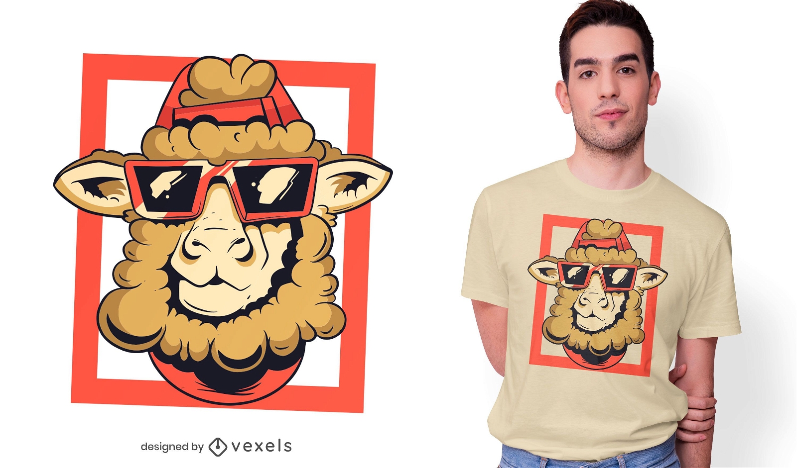 Diseño de camiseta Cool Sheep