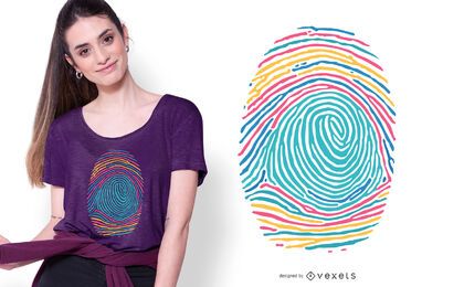 Colorful Fingerprint T-shirt Design Colorful Fingerprint T-shirt Design