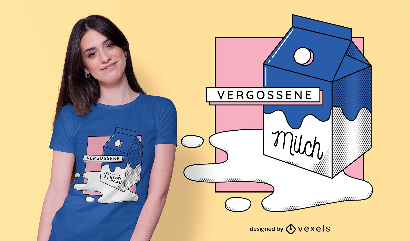 Versch?ttete Milch Deutsches T-Shirt Design