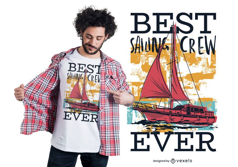 Mejor diseño de camiseta de tripulación de vela Mejor diseño de camiseta de tripulación de vela