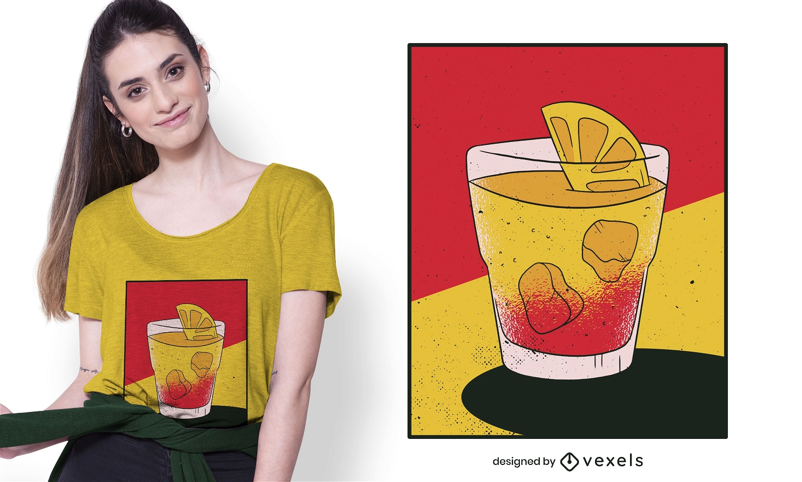 Design de camiseta com bebida Spritz