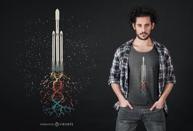 Design de camisetas Space Rocket DNA
